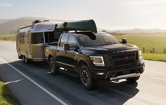 2022 Nissan TITAN towing airstream | Valley Nissan in Longmont CO