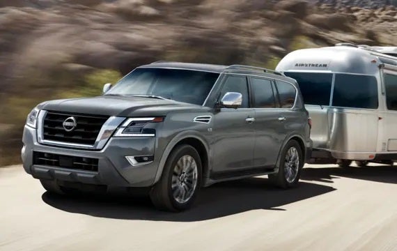 2023 Nissan Armada towing an airstream | Valley Nissan in Longmont CO