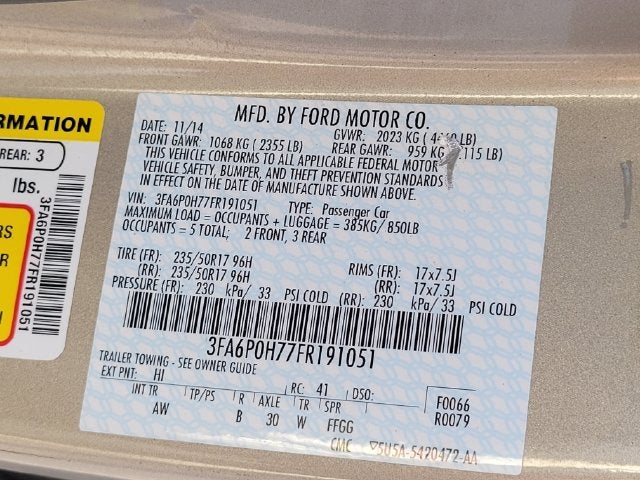2015 Ford Fusion SE