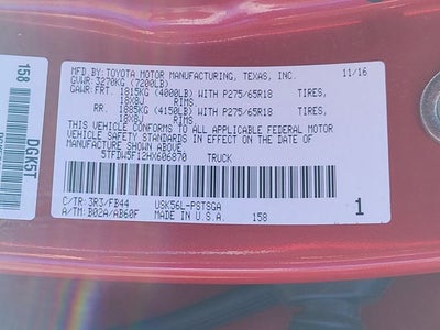 2017 Toyota Tundra SR5