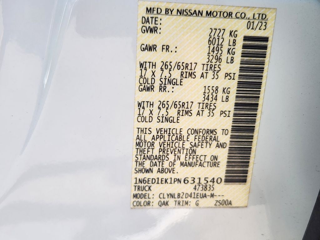 2023 Nissan Frontier SV