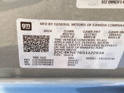 2025 Chevrolet Silverado 2500HD 4WD Crew Cab Standard Bed LT