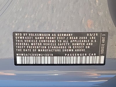 2025 Volkswagen Golf GTI 2.0T SE