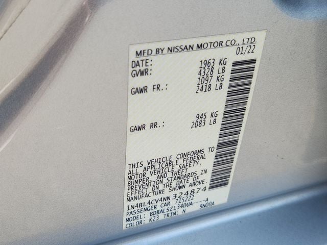 2022 Nissan Altima 2.5 SR