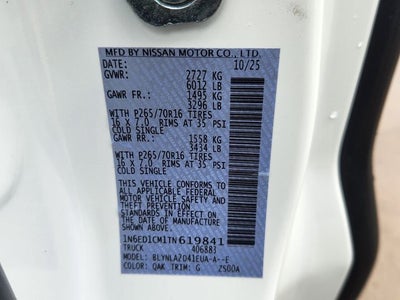 2026 Nissan Frontier S