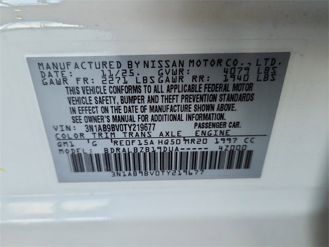 2026 Nissan Sentra S