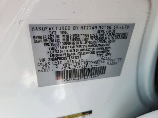 2026 Nissan Kicks SV