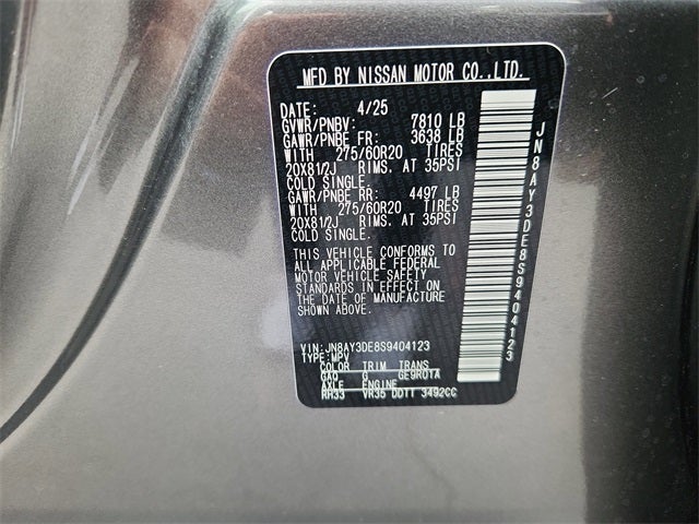 2025 Nissan Armada PRO-4X