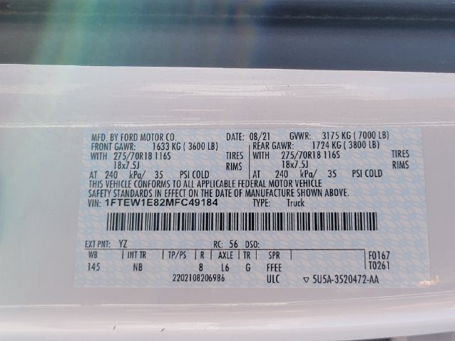 2021 Ford F-150 Tremor