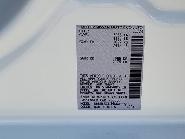 2025 Nissan Altima 2.5 SR