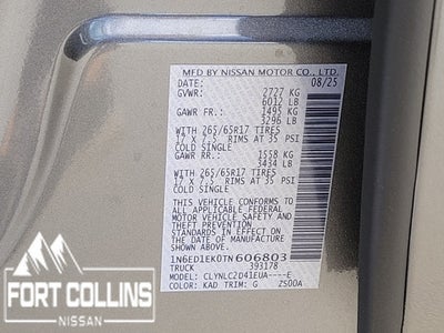 2026 Nissan Frontier SV