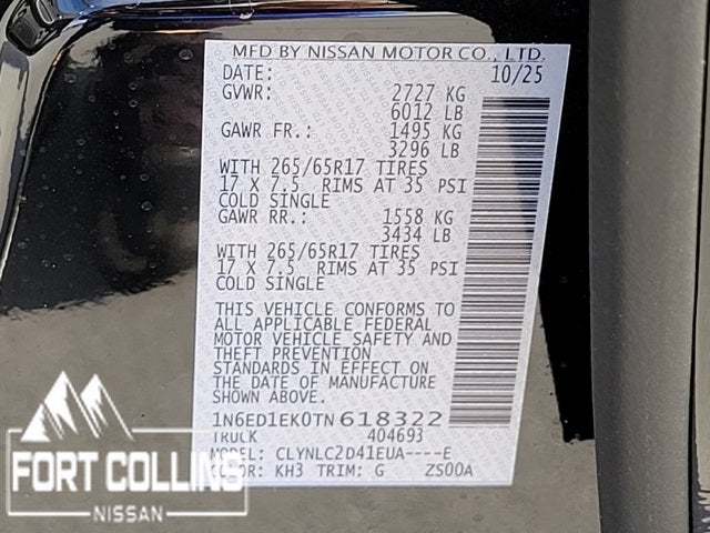 2026 Nissan Frontier SV