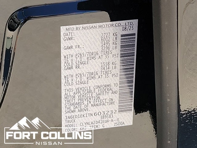 2026 Nissan Frontier S