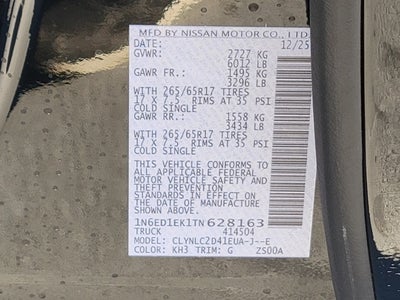 2026 Nissan Frontier SV