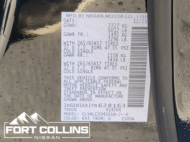 2026 Nissan Frontier SV