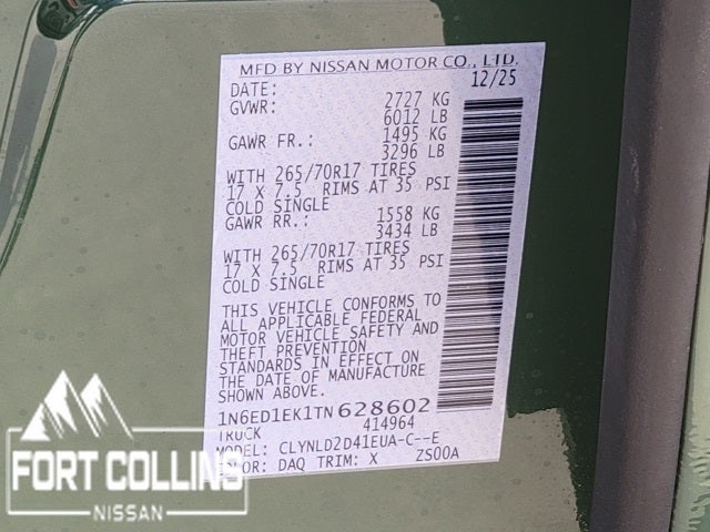 2026 Nissan Frontier PRO-4X