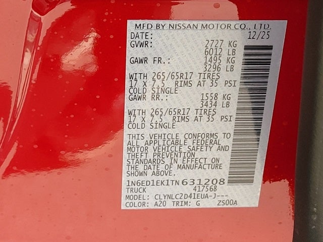 2026 Nissan Frontier SV