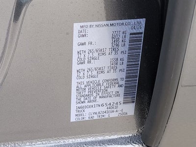 2026 Nissan Frontier SV