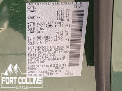 2026 Nissan Frontier PRO-4X