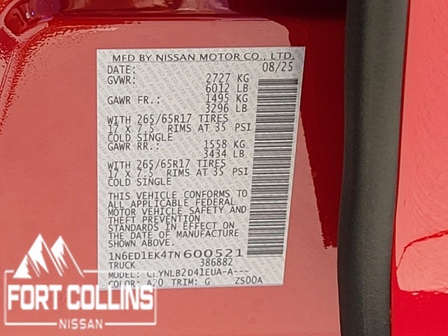 2026 Nissan Frontier SV