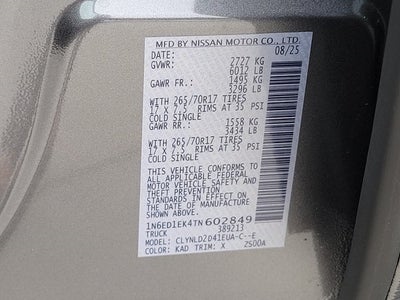 2026 Nissan Frontier PRO-4X