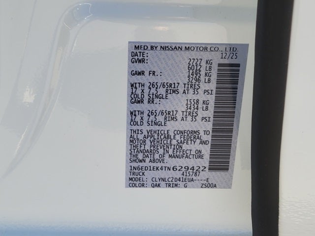 2026 Nissan Frontier SV