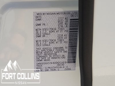 2026 Nissan Frontier S