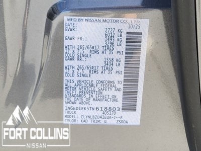 2026 Nissan Frontier SV