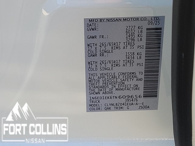 2026 Nissan Frontier SV