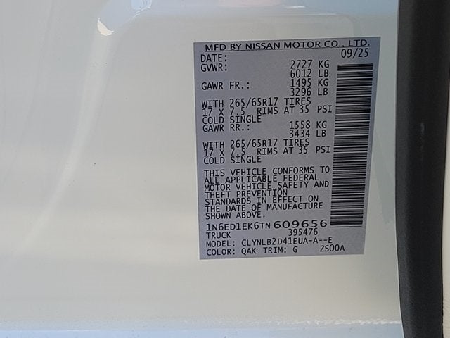 2026 Nissan Frontier SV