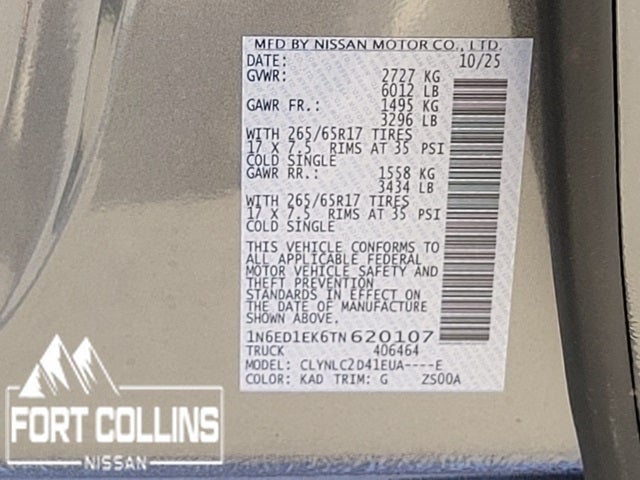 2026 Nissan Frontier SV