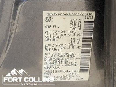 2023 Nissan Frontier SV