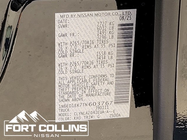 2026 Nissan Frontier S