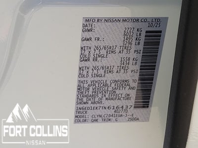 2026 Nissan Frontier SV