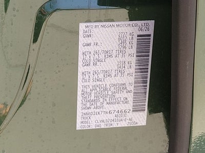 2026 Nissan Frontier PRO-4X