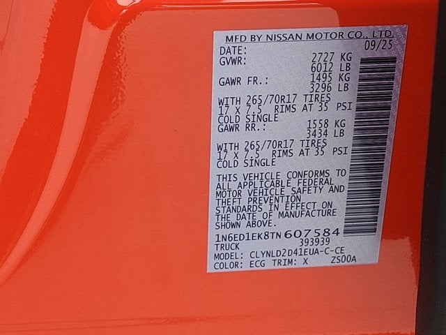 2026 Nissan Frontier PRO-4X