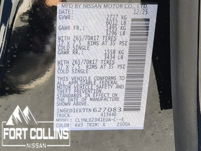 2026 Nissan Frontier PRO-4X