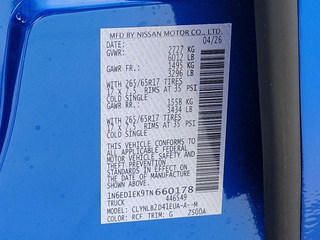 2026 Nissan Frontier SV