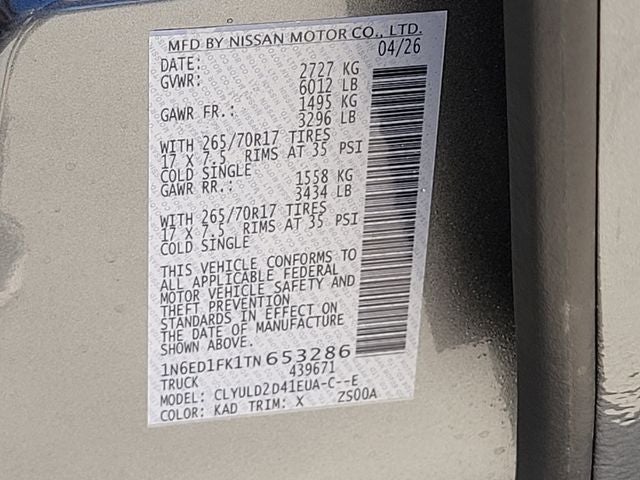 2026 Nissan Frontier PRO-4X