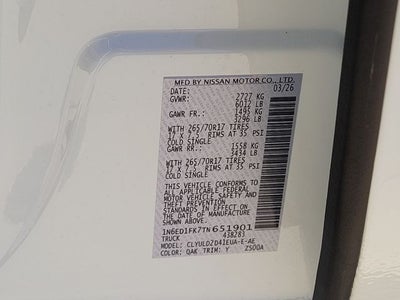 2026 Nissan Frontier PRO-4X