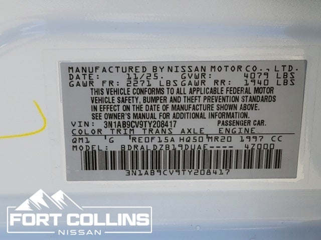 2026 Nissan Sentra SV