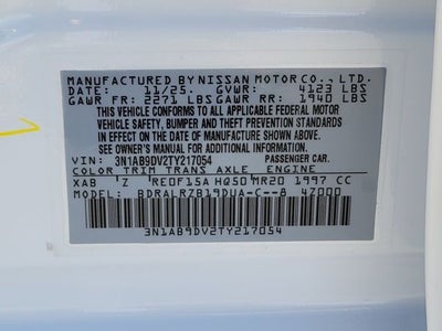 2026 Nissan Sentra SR