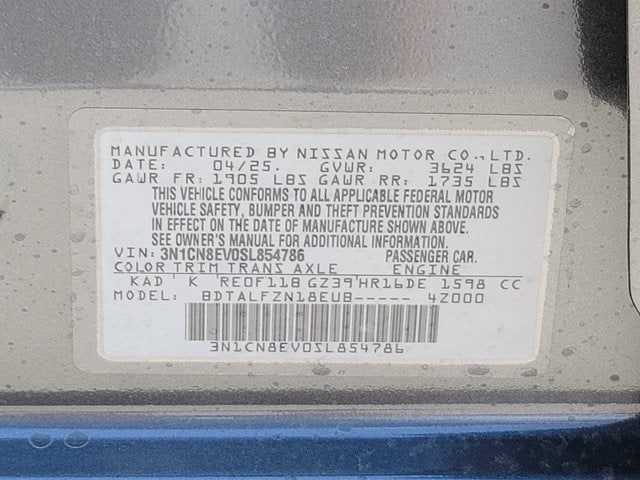 2025 Nissan Versa 1.6 SV