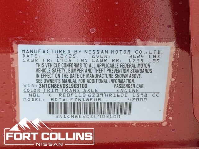 2025 Nissan Versa 1.6 SV