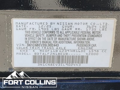 2025 Nissan Versa 1.6 SV