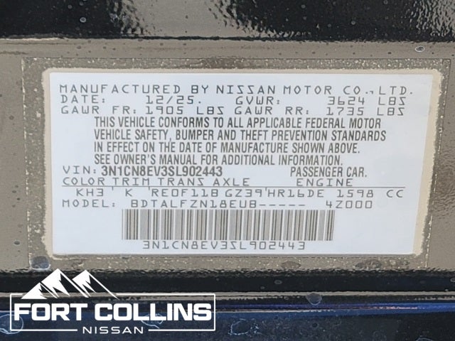 2025 Nissan Versa 1.6 SV