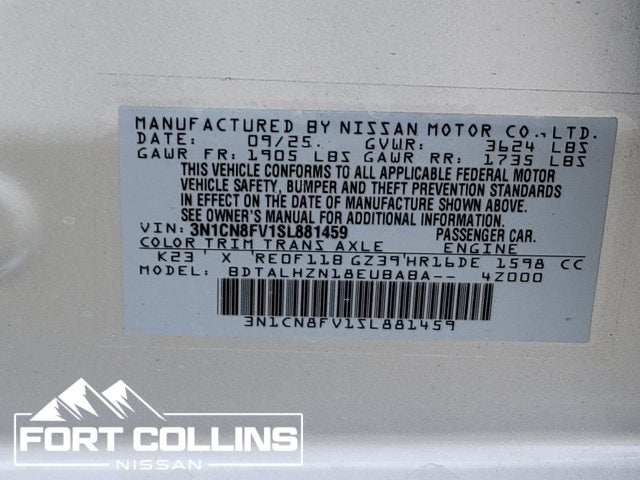 2025 Nissan Versa 1.6 SR