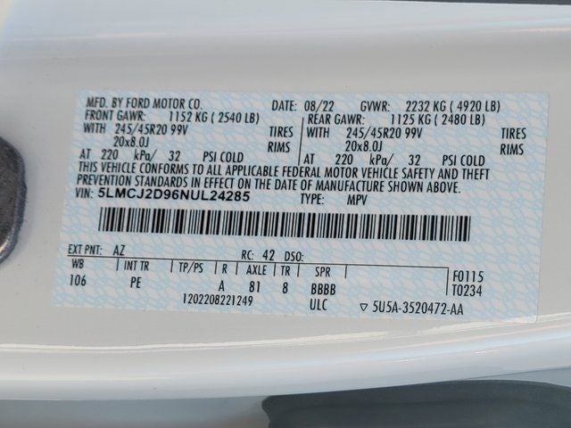 2022 Lincoln Corsair Reserve