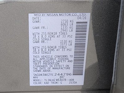 2026 Nissan Pathfinder SV