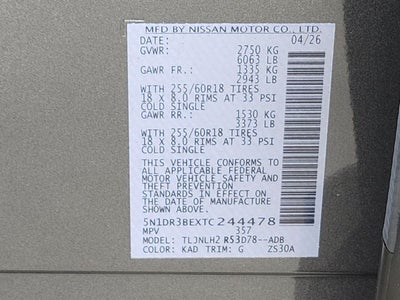 2026 Nissan Pathfinder SV